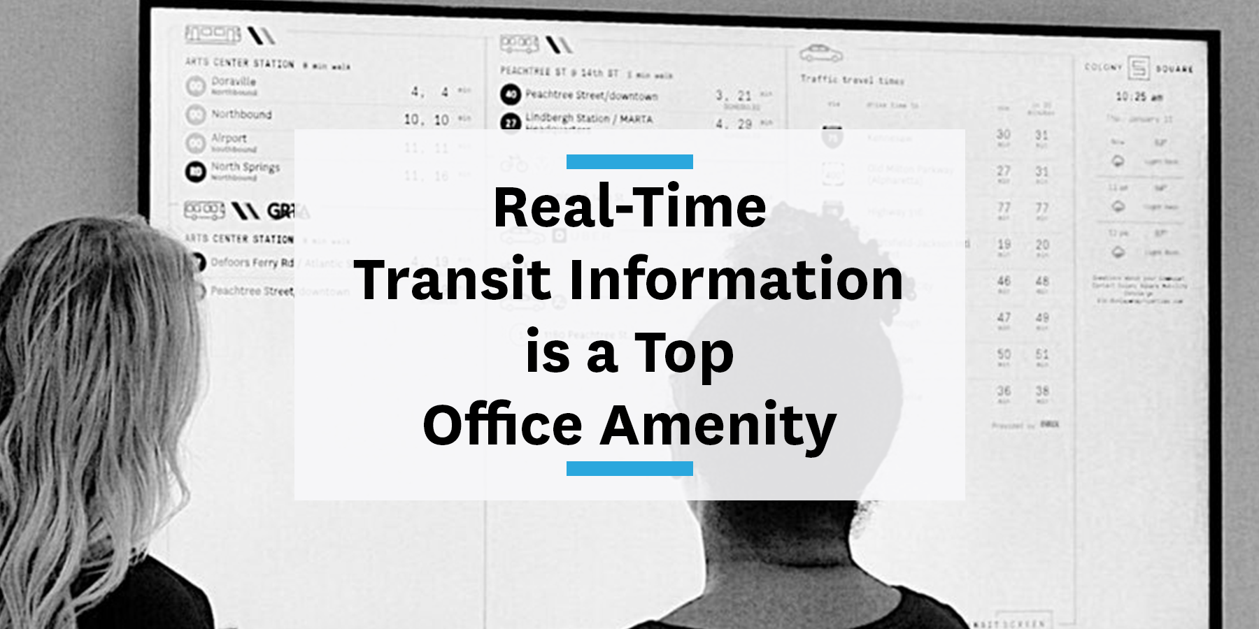 Feature image for real-time transit information being a top office amenity