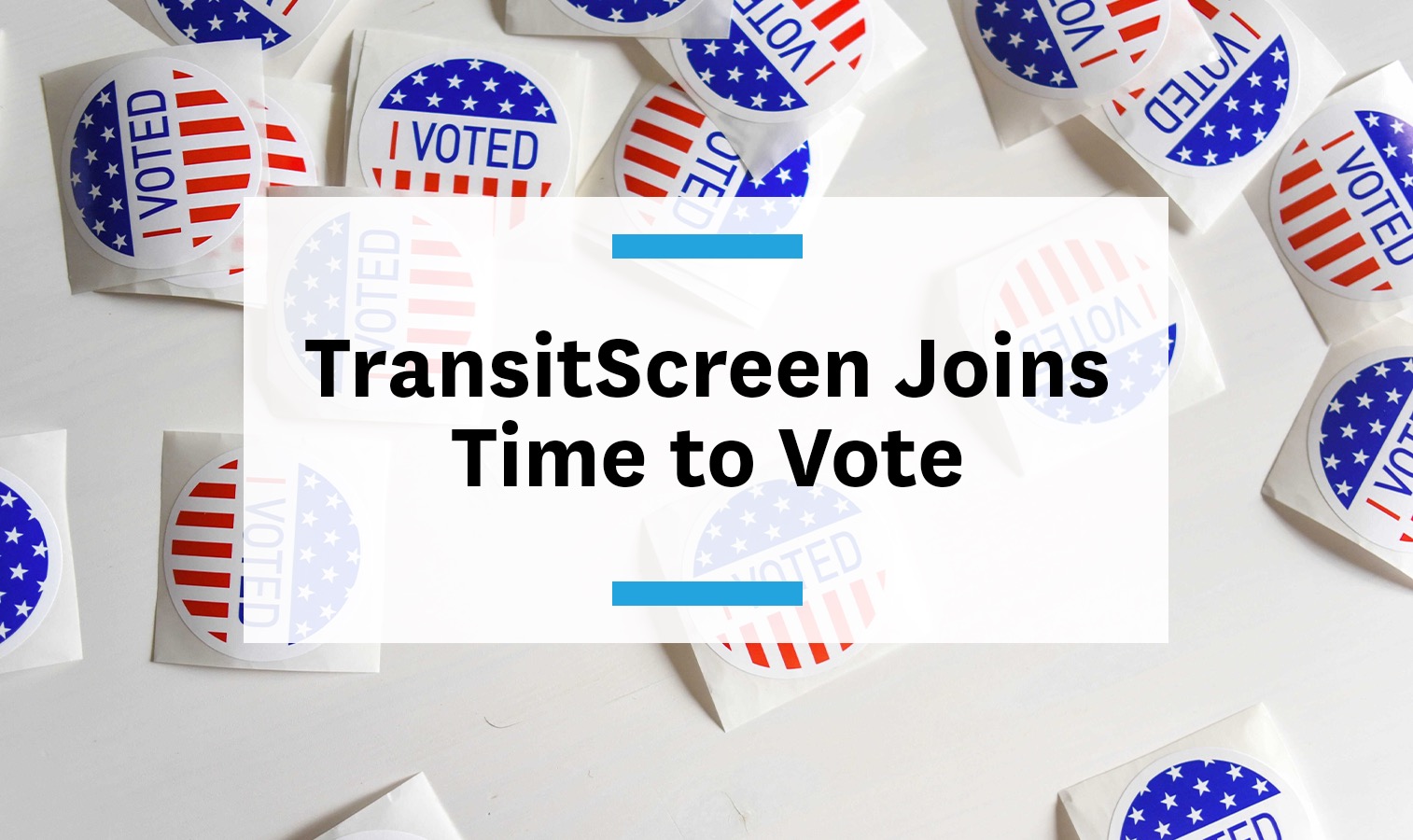 Feature image for TransitScreen joins Time to Vote