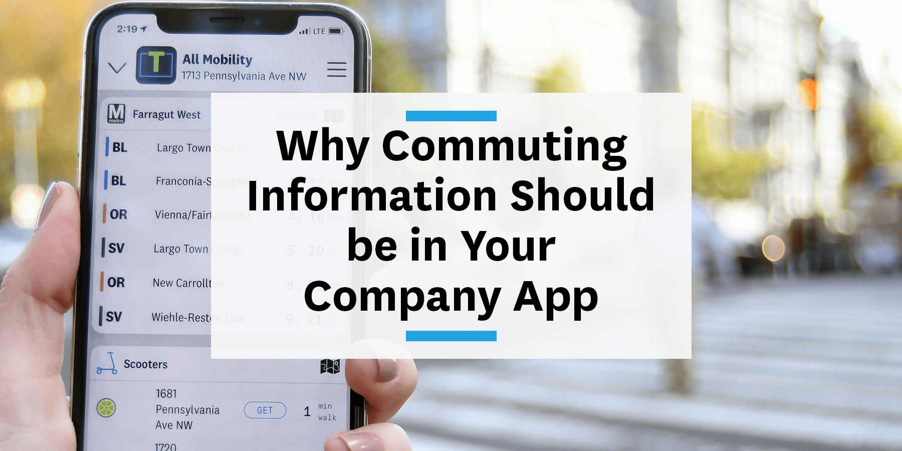 Feature image for including commuting information in your company app